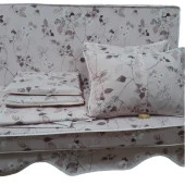 MİRZADE ELİT SALINCAK MİNDERİ TAÇ SU İTİCİ KUMAŞ GRİ SÜNGER FERMUARLI KOMPLE SET-33711-01 thumbnail 2