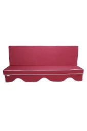 MİRZADE ELİT SALINCAK MİNDERİ SU İTİCİ KUMAŞ GRİ SÜNGER FERMUARLI SET-bordo drk 7154 thumbnail 2