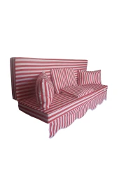 MİRZADE ELİT SALINCAK MİNDERİ SU İTİCİ KUMAŞ GRİ SÜNGER FERMUARLI SET-prm kırmızı beyaz palaska thumbnail 3