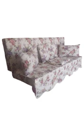 MİRZADE ELİT SALINCAK MİNDERİ SU İTİCİ KUMAŞ GRİ SÜNGER FERMUARLI SET-prm 002 kırmızı mor gül thumbnail 5