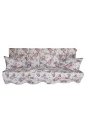 MİRZADE ELİT SALINCAK MİNDERİ SU İTİCİ KUMAŞ GRİ SÜNGER FERMUARLI SET-prm 002 kırmızı mor gül thumbnail 1