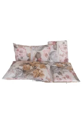 MİRZADE ELİT SALINCAK MİNDERİ SU İTİCİ KUMAŞ GRİ SÜNGER FERMUARLI SET-prm 001 pembe gül thumbnail 6