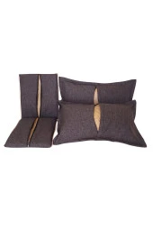 MİRZADE SAFİR KETEN KUMAŞ TENTESİZ 28 DNS SÜNGER  SALINCAK MİNDERİ-safir koyu gri thumbnail 5