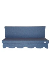 MİRZADE SAFİR KETEN KUMAŞ TENTESİZ 28 DNS SÜNGER  SALINCAK MİNDERİ-safir gece mavisi thumbnail 3