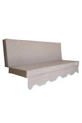 MİRZADE SAFİR KETEN KUMAŞ TENTESİZ 28 DNS SÜNGER  SALINCAK MİNDERİ-safir kırçıllı bej thumbnail 4