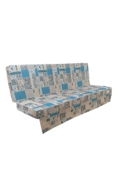 MİRZADE SAFİR KETEN KUMAŞ TENTESİZ 28 DNS SÜNGER  SALINCAK MİNDERİ-safir salıncak-kilim mavi thumbnail 4