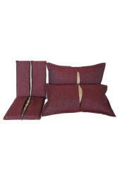 MİRZADE SAFİR KETEN KUMAŞ TENTESİZ 28 DNS SÜNGER  SALINCAK MİNDERİ-safir bordo thumbnail 6