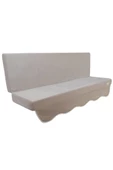 MİRZADE SOFA SOFT KUMAŞ TENTESİZ 28 DNS SÜNGER  SALINCAK MİNDERİ-sofa salıncak açık bej thumbnail 3