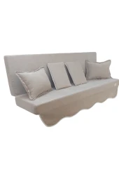 MİRZADE SOFA SOFT KUMAŞ TENTESİZ 28 DNS SÜNGER  SALINCAK MİNDERİ-sofa salıncak açık bej thumbnail 2