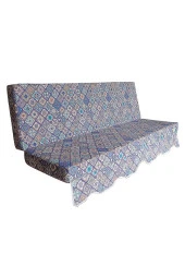MİRZADE SOFA SOFT KUMAŞ TENTESİZ 28 DNS SÜNGER  SALINCAK MİNDERİ-sofa salıncak mavi çini thumbnail 4