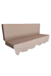 MİRZADE AQUA SALINCAK MİNDERİ SU GEÇİRMEZ KUMAŞ GRİ SÜNGER FERMUARLI SET-salıncak a.bej thumbnail 4