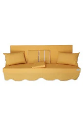 MİRZADE AQUA SALINCAK MİNDERİ SU GEÇİRMEZ KUMAŞ GRİ SÜNGER FERMUARLI SET-salıncak sarı thumbnail 1