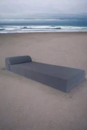 Grand Sunbed Güneşlenme Minderi - Koyu Gri̇ | Yastıklı, Su Geçirmez | Mirzade thumbnail 8