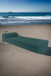 Grand Sunbed Güneşlenme Minderi - Koyu Yeşi̇l | Yastıklı, Su Geçirmez | Mirzade thumbnail 8