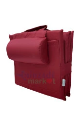 Mi̇rzade Lüks Plaj Mi̇nderi̇ Çanta Katlanir Su Geçi̇rmez-Bordo | Yastıklı, Fermuarlı, Çantalı Lüks Plaj Minderi – 50x180x3 cm thumbnail 1