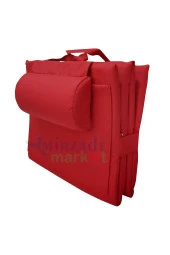 Mi̇rzade Lüks Plaj Mi̇nderi̇ Çanta Katlanir Su Geçi̇rmez-Kirmizi | Yastıklı, Fermuarlı, Çantalı Lüks Plaj Minderi – 50x180x3 cm thumbnail 1