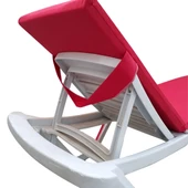 Mi̇rzade Şezlong Mi̇nderi̇ Lüks Su Geçi̇rmez Kumaş Yastikli Gri̇ Süngerli̇ Fermuarli-Pembe | Yastıklı Lüks Şezlong Minderi – 5 cm Sünger thumbnail 2