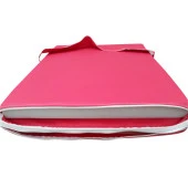 Mi̇rzade Şezlong Mi̇nderi̇ Lüks Su Geçi̇rmez Kumaş Yastikli Gri̇ Süngerli̇ Fermuarli-Pembe | Yastıklı Lüks Şezlong Minderi – 5 cm Sünger thumbnail 3