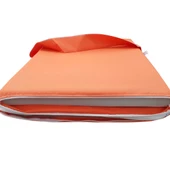 Mi̇rzade Şezlong Mi̇nderi̇ Lüks Su Geçi̇rmez Kumaş Yastikli Gri̇ Süngerli̇ Fermuarli-Turuncu | Yastıklı Lüks Şezlong Minderi – 5 cm Sünger thumbnail 4