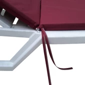 Mi̇rzade Şezlong Mi̇nderi̇ Lüks Su Geçi̇rmez Kumaş Yastikli Gri̇ Süngerli̇ Fermuarli-Bordo | Yastıklı Lüks Şezlong Minderi – 5 cm Sünger thumbnail 3