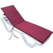 Mi̇rzade Şezlong Mi̇nderi̇ Lüks Su Geçi̇rmez Kumaş Yastikli Gri̇ Süngerli̇ Fermuarli-Bordo | Yastıklı Lüks Şezlong Minderi – 5 cm Sünger thumbnail 1