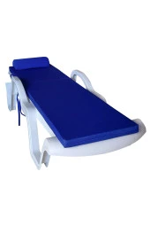 Mi̇rzade Şezlong Mi̇nderi̇ Lüks Su Geçi̇rmez Kumaş Yastikli Gri̇ Süngerli̇ Fermuarli-Saks Mavi̇ | Yastıklı Lüks Şezlong Minderi – 5 cm Sünger thumbnail 3