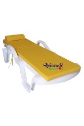 Mi̇rzade Şezlong Mi̇nderi̇ Lüks Su Geçi̇rmez Kumaş Yastikli Gri̇ Süngerli̇ Fermuarli-Sari | Yastıklı Lüks Şezlong Minderi – 5 cm Sünger thumbnail 3