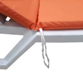 Mi̇rzade Şezlong Mi̇nderi̇ Lüks Su Geçi̇rmez Kumaş Yastikli Gri̇ Süngerli̇ Fermuarli-Turuncu | Yastıklı Lüks Şezlong Minderi – 5 cm Sünger thumbnail 3