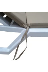 MİRZADE STANDART FERMUARLI ŞEZLONG MİNDERİ SU GEÇİRMEZ KUMAŞ-AÇIK BEJ thumbnail 3