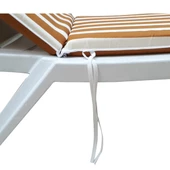 Şezlong Mi̇nderi̇ Medi̇an Pam./Pol. Kumaş Fermuarli-Kahve/Beyaz | Su Geçirmez Şezlong Minderi – 5 cm Sünger thumbnail 2