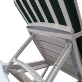 Şezlong Mi̇nderi̇ Medi̇an Pam./Pol. Kumaş Fermuarli-Yeşi̇l/Beyaz | Su Geçirmez Şezlong Minderi – 5 cm Sünger thumbnail 4