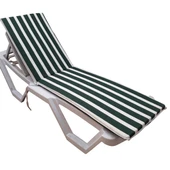 Şezlong Mi̇nderi̇ Medi̇an Pam./Pol. Kumaş Fermuarli-Yeşi̇l/Beyaz | Su Geçirmez Şezlong Minderi – 5 cm Sünger thumbnail 1