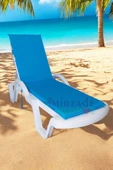 Mi̇rzade Şezlong Mi̇nderi̇ Standart Su Geçi̇rmez Malzeme-Turkuaz | Su Geçirmez Şezlong Minderi – 5 cm Sünger - 1