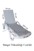 Mi̇rzade Şezlong Mi̇nderi̇ Standart Su Geçi̇rmez Malzeme-Krem | Su Geçirmez Şezlong Minderi – 5 cm Sünger thumbnail 4
