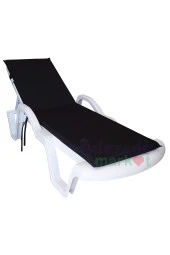 Mi̇rzade Şezlong Mi̇nderi̇ Standart  Su Geçi̇rmez Malzeme-Si̇yah | Su Geçirmez Şezlong Minderi – 5 cm Sünger thumbnail 2