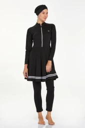 Adasea 4545 Mark  Siyah Tam Boy Tasarım Tesettür Mayo thumbnail 4