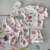 uğurböceğiçocuk Eraycan Bebe Ayıcıklı 5'li Zıbın Set 505 - 2
