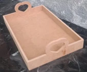 Hobi ERC 90367 MODEL Tepsi Kalp Kulplu Ahşap MDF HAM El Yapım - 7