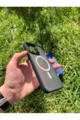 İphone 15 Pro Max MagSafe Uyumlu Mat Krom Telefon Kılıfı - 4