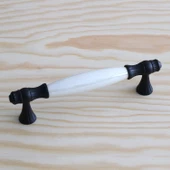 Gerçek Sedef Kulpu Siyah160 Mm Mobilya Çekmece Dolap Mutfak Kulpları Kulbu Kulpları Dolabı Kulpu thumbnail 5