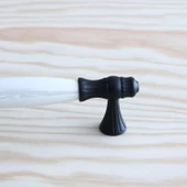 Gerçek Sedef Kulpu Siyah160 Mm Mobilya Çekmece Dolap Mutfak Kulpları Kulbu Kulpları Dolabı Kulpu thumbnail 6