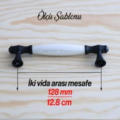 Gerçek Sedef Kulpu Siyah128 Mm Mobilya Çekmece Dolap Mutfak Kulpları Kulbu Kulpları Dolabı Kulpu - 5