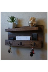 Arel Ahşap Atölyesi Ceviz Ahşap Askılık - 2