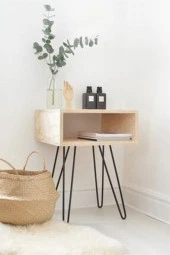 NUR AHŞAP Doğal Ahşap Komodin - 1