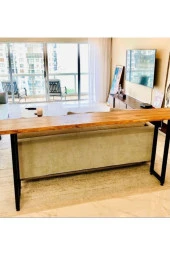 Asya Craft Ahşap Bar Masası 180x40x100 cm - 1