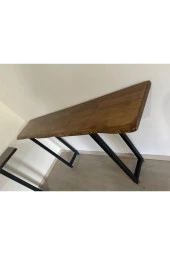 Asya Craft Ahşap Bar Masası 180x40x100 cm - 3