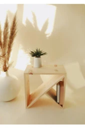 İdeal Mobilya Kahverengi Dekoratif Ahşap Komidin Dak0001 - 2