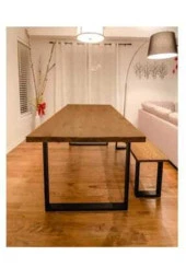 NUR AHŞAP Ağaç Yemek Masası - 2