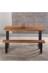 NUR AHŞAP Ağaç Yemek Masası Takımı Mutfak Masası Ahşap Masa Bank - 1