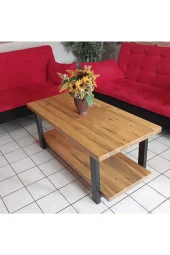 NUR AHŞAP Doğal Ahşap Orta Sehpa - 1